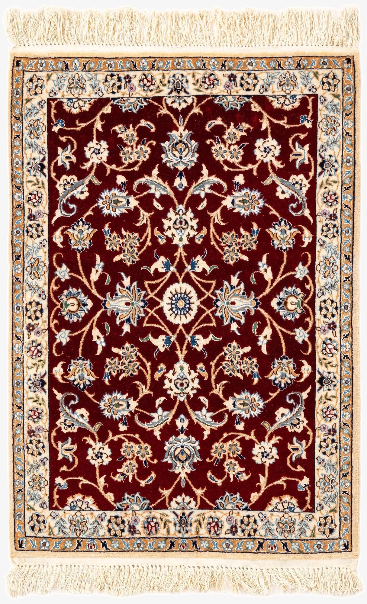  2' x 3'  Hand Knotted Nain Rug