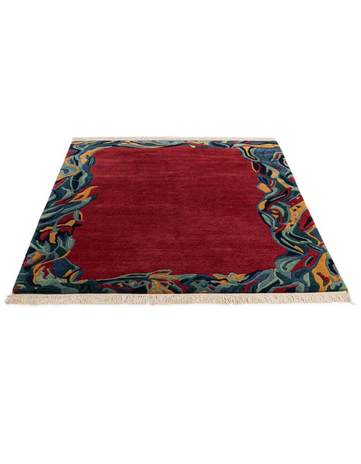 Detail image of  5' 1 x 6' 6  Hand Knotted Nepal Wool Rug