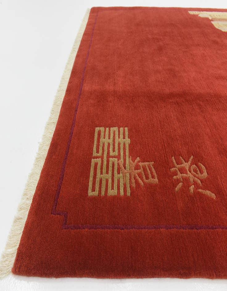 Detail image of  6' 8 x 9' 9  Hand Knotted Nepal Wool Rug