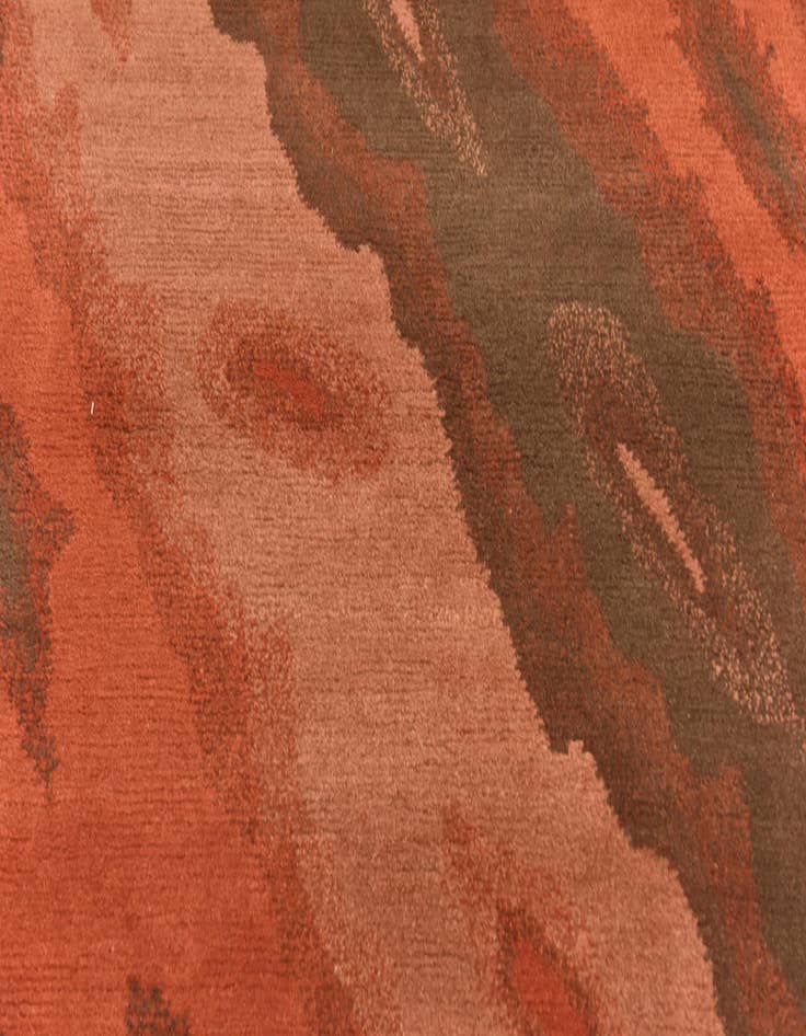 Detail image of  4' x 5' 10  Hand Knotted Nepal Wool Rug
