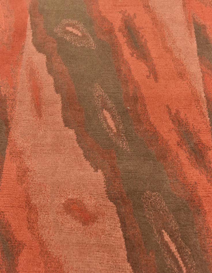 Detail image of  4' x 5' 10  Hand Knotted Nepal Wool Rug