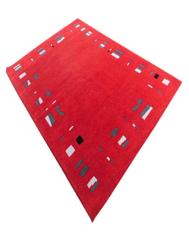 Detail image of  5' 6 x 8'  Hand Knotted Nepal Wool Rug