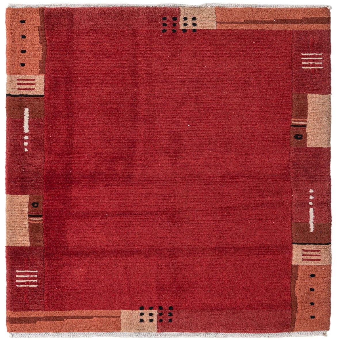 Red 3' 1 x 5' 3 Hand Knotted Nepal Wool Rug | Rugs.com