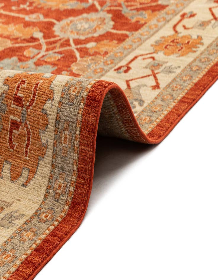 Detail image of  8' 1 x 11' 2  Hand Knotted Oushak Rug