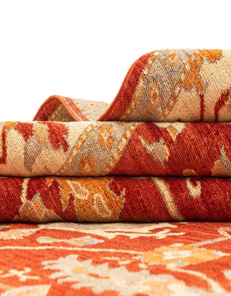 Detail image of  8' 2 x 11' 1  Hand Knotted Oushak Rug