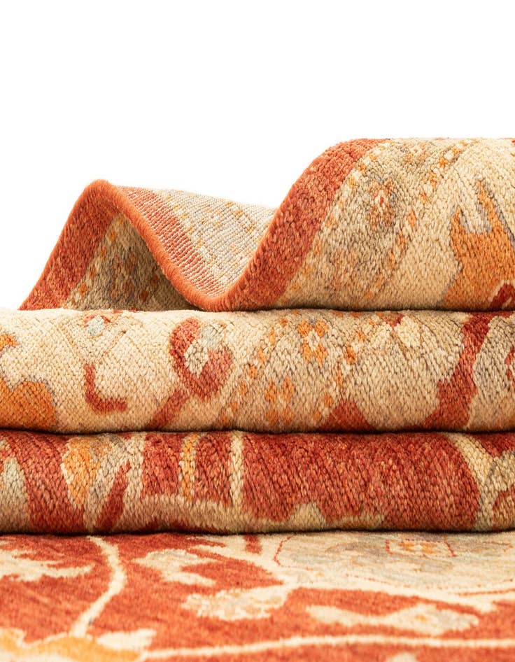 Detail image of  7' 10 x 10'  Hand Knotted Oushak Rug