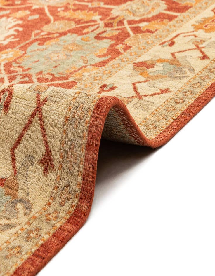 Detail image of  7' 10 x 10'  Hand Knotted Oushak Rug