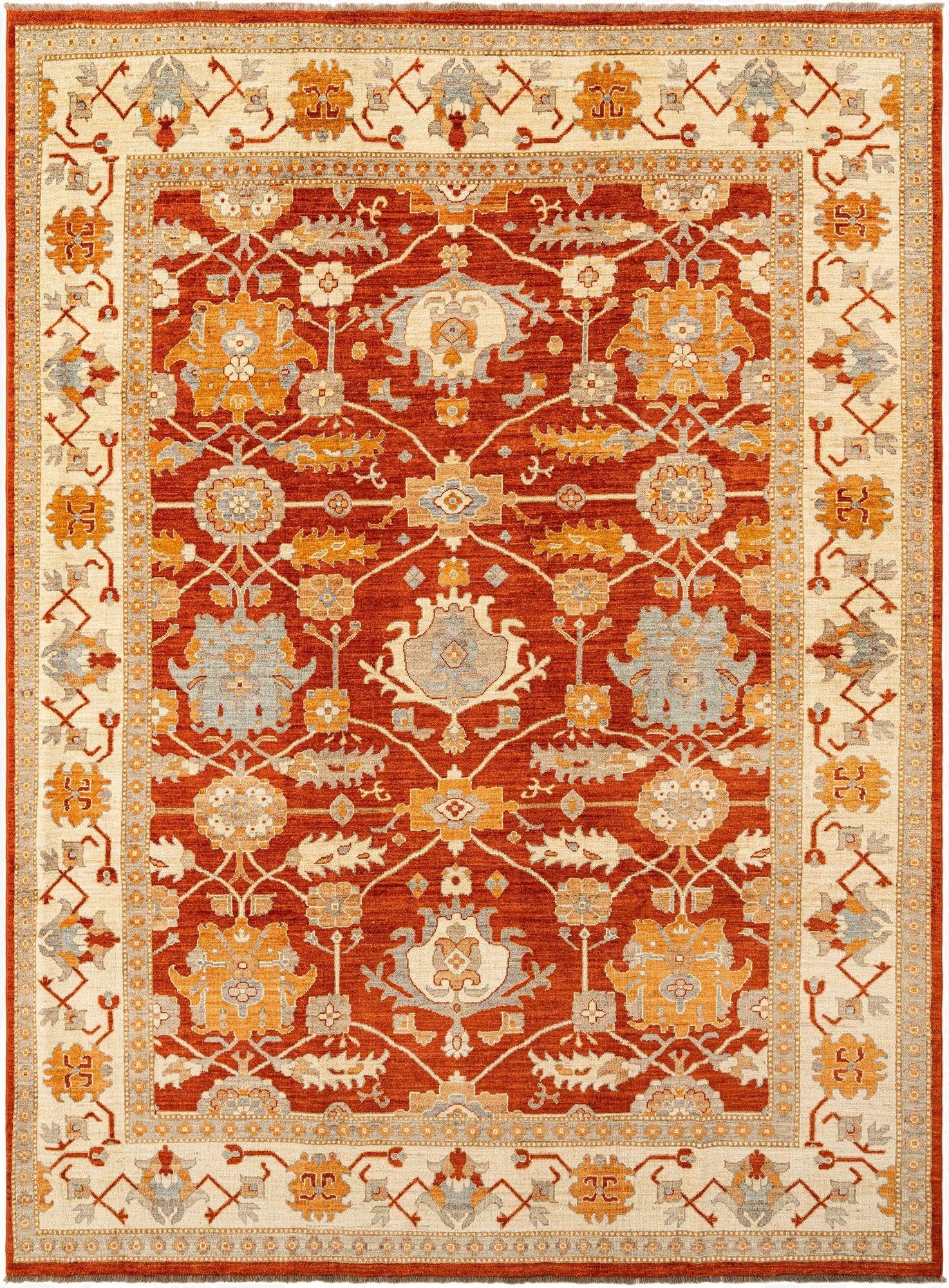  8' 2 x 11' 1  Hand Knotted Oushak Rug
