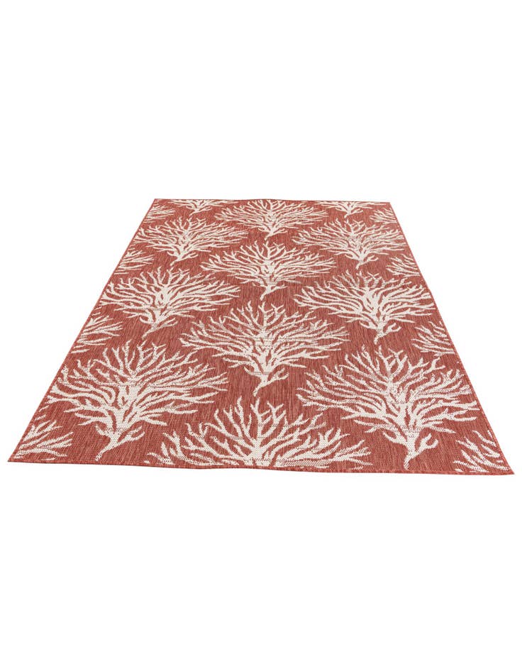 Detail image of  5' 3 x 7' 8  Washable Botanical Indoor / Outdoor Rug