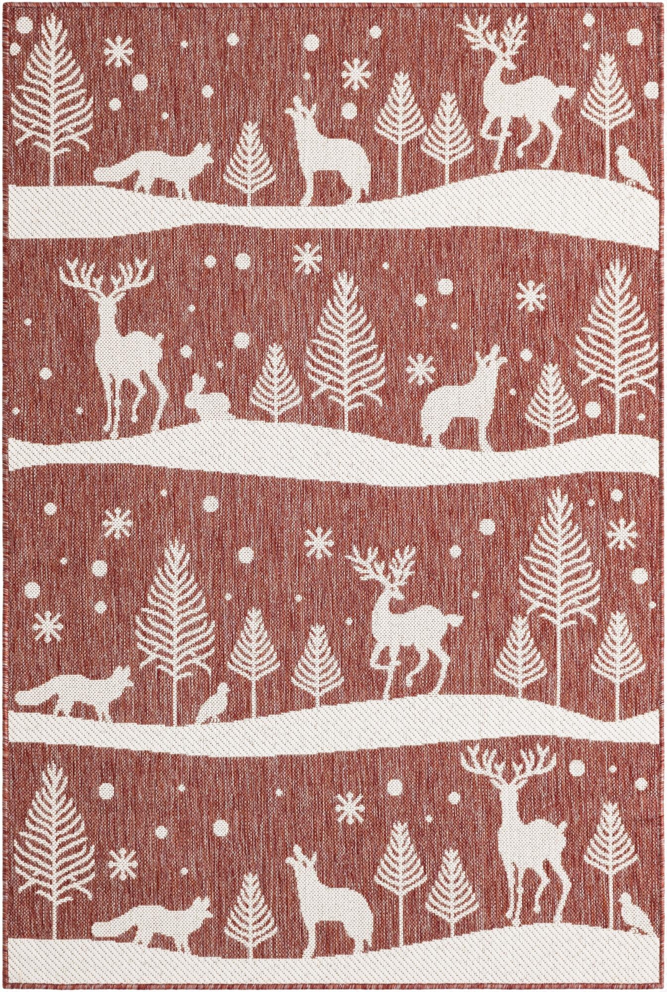  4' x 6'  Washable Holiday Indoor / Outdoor Rug