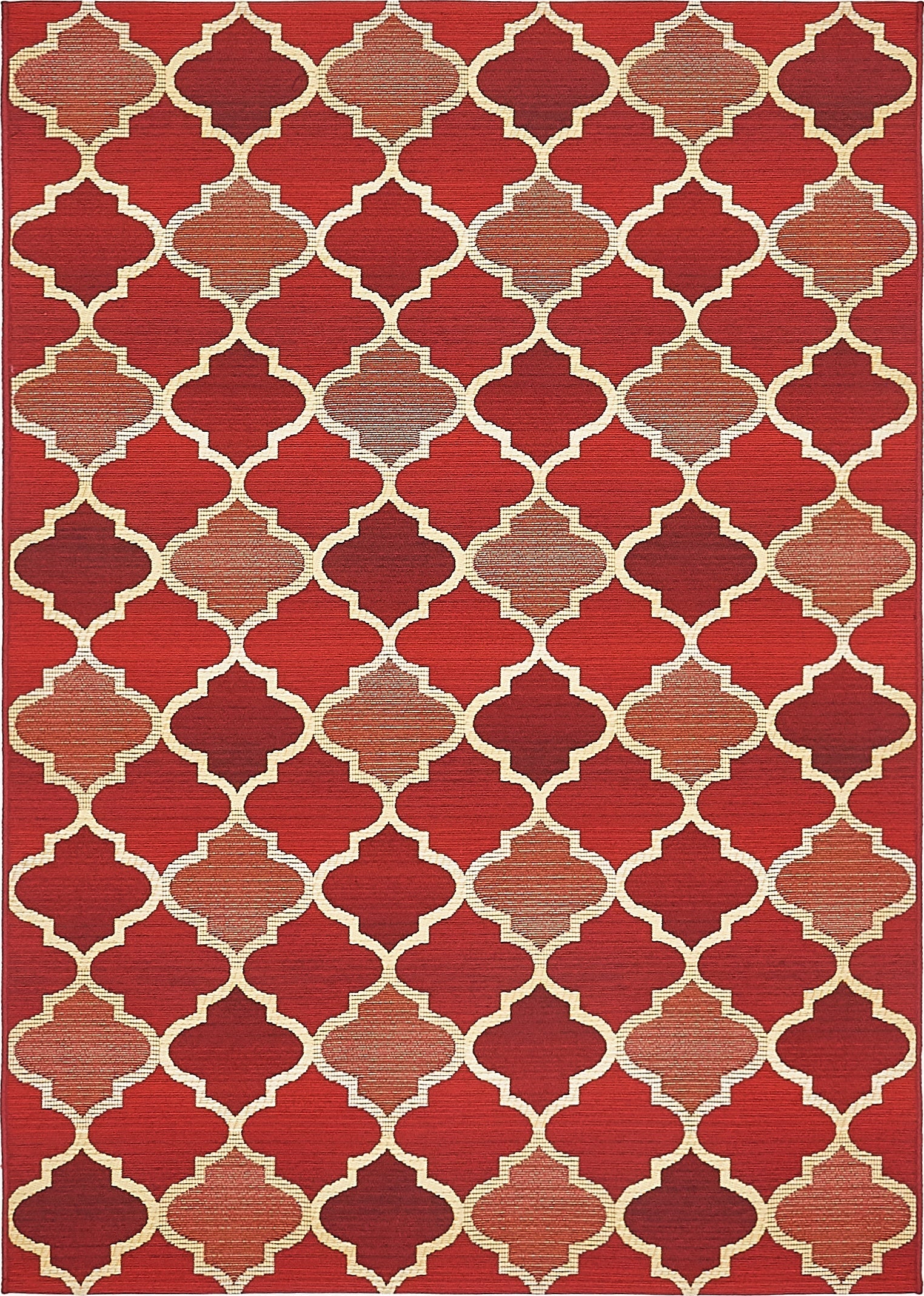  4' x 6'  Washable Lattice Indoor / Outdoor Rug
