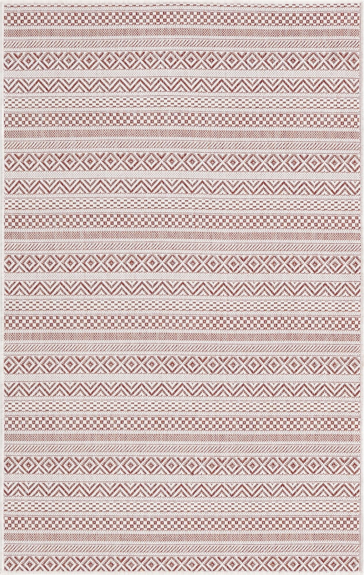  3' x 5' 3  Washable Ribbon Indoor / Outdoor Rug
