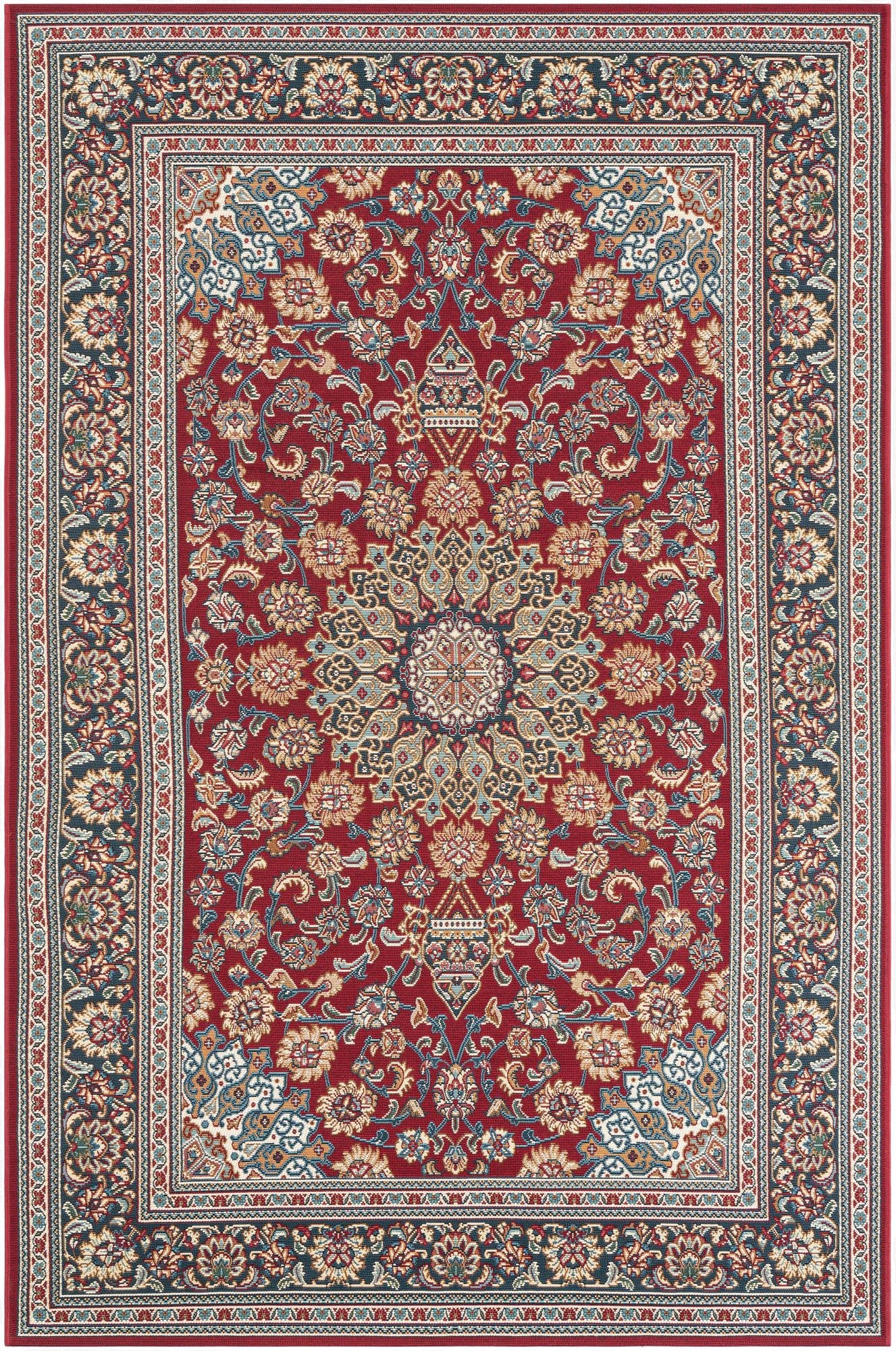  5' 3 x 8'  Washable Traditional Indoor / Outdoor Rug