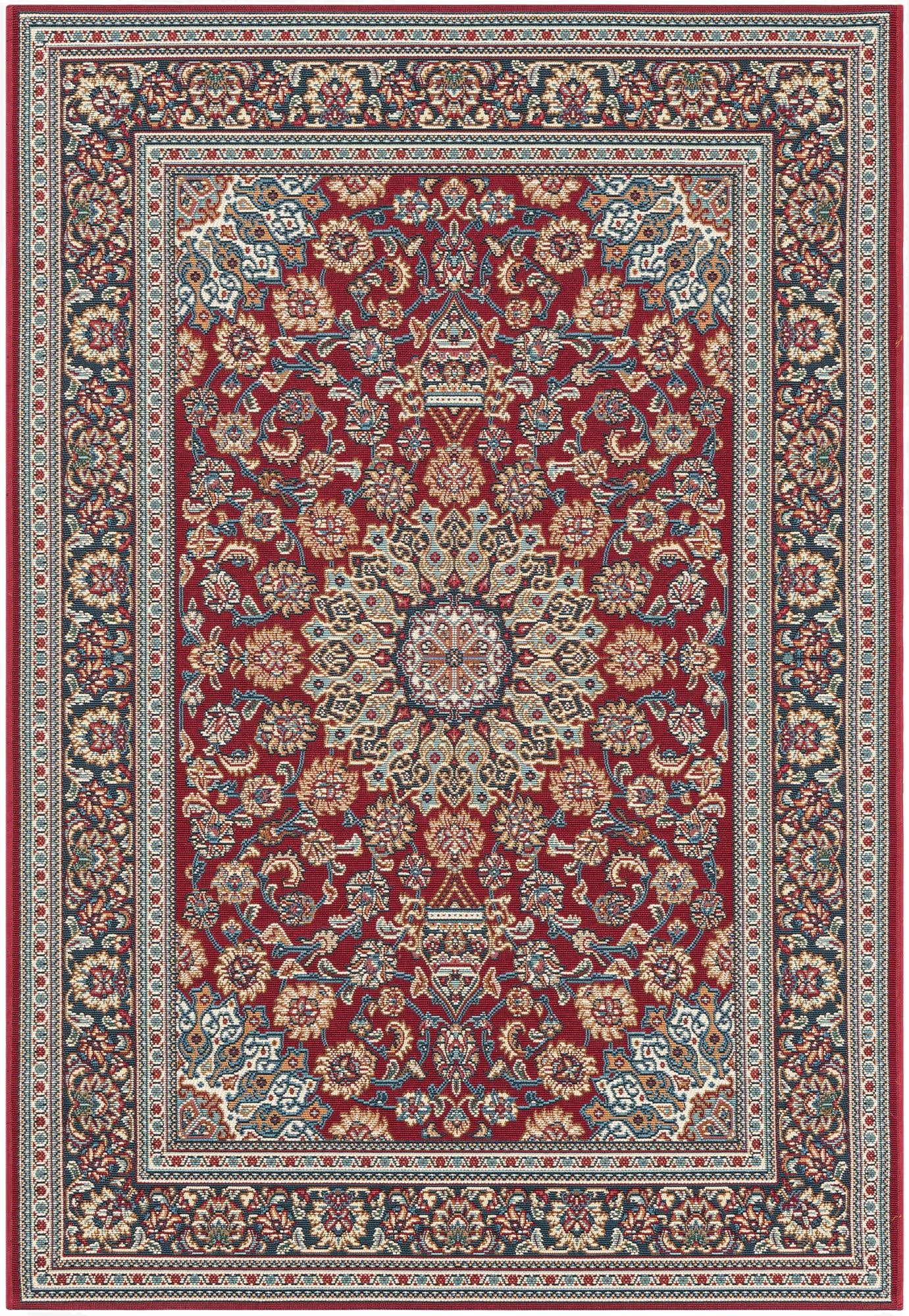  4' 1 x 6' 1  Washable Traditional Indoor / Outdoor Rug