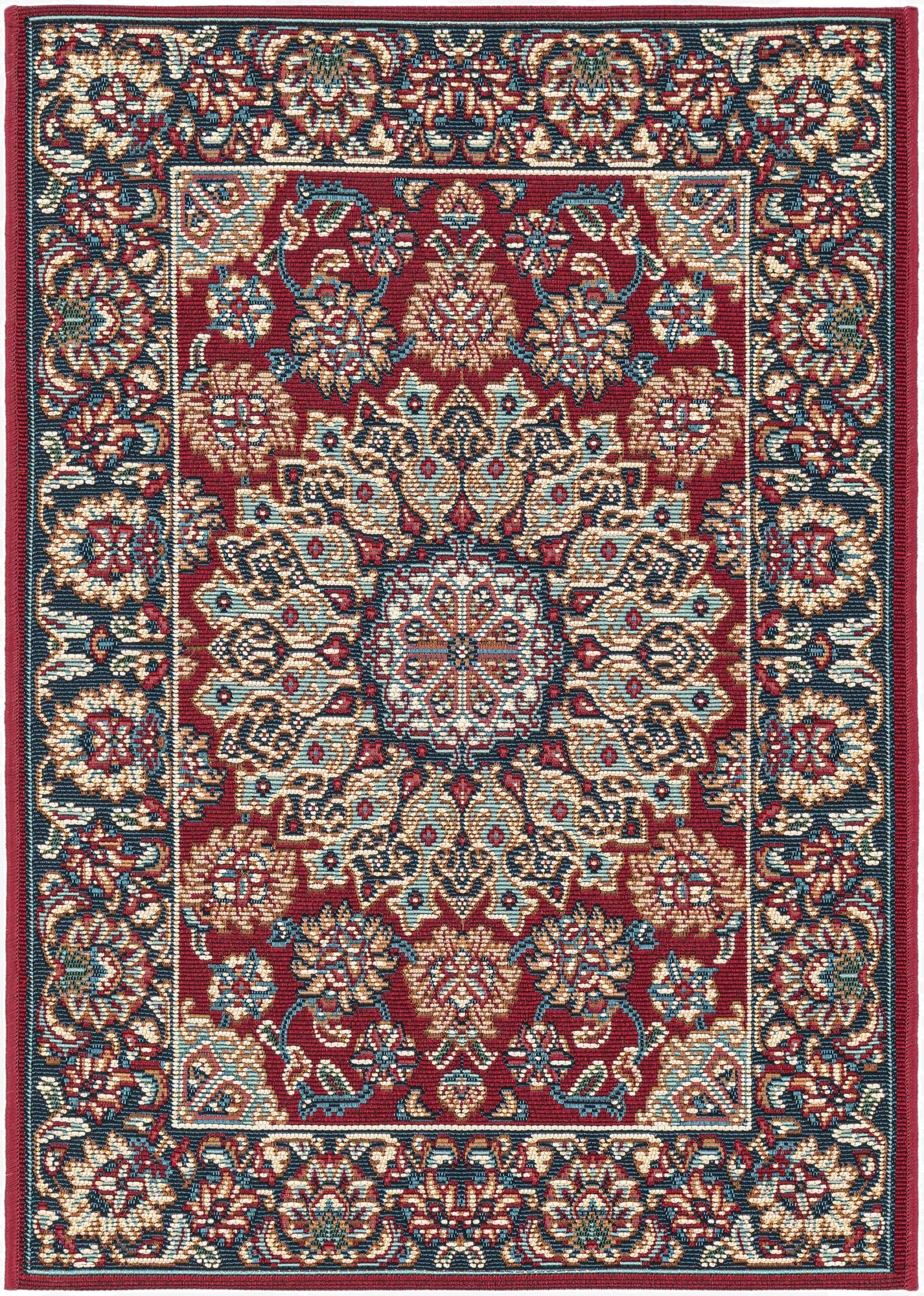  2' x 3' 1  Washable Traditional Indoor / Outdoor Rug