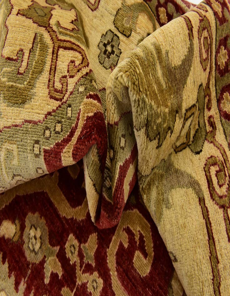 Detail image of  6' 8 x 9' 8  Hand Knotted Peshawar Ziegler Rug