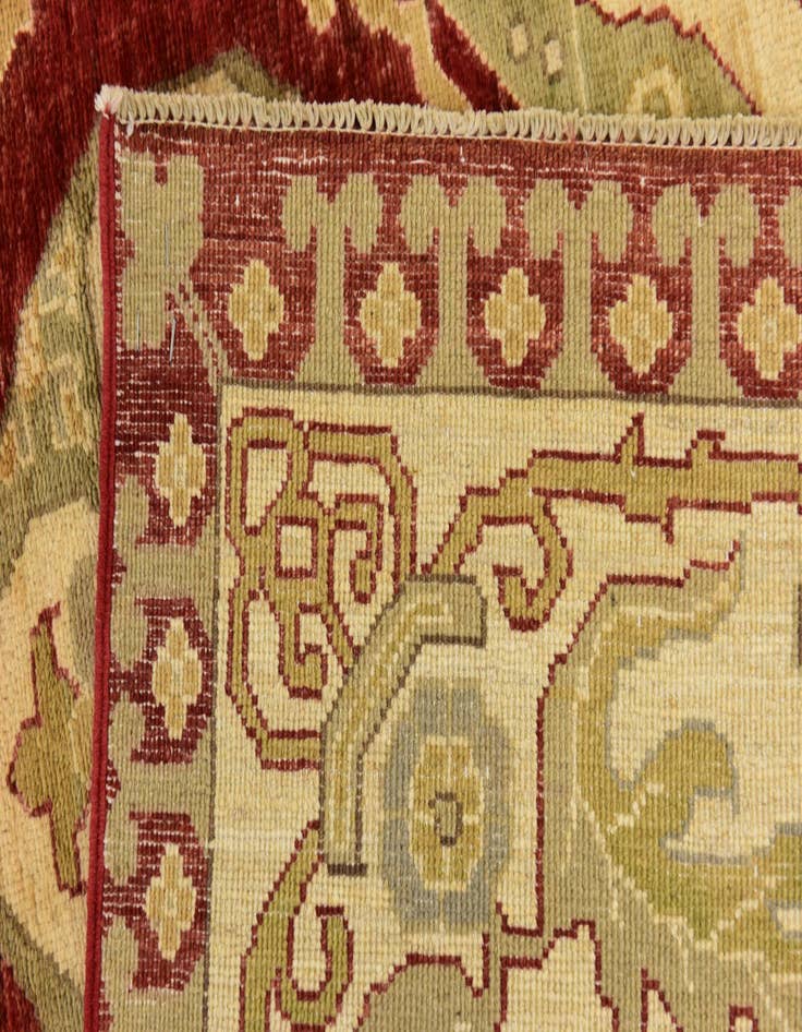 Detail image of  6' 8 x 9' 8  Hand Knotted Peshawar Ziegler Rug