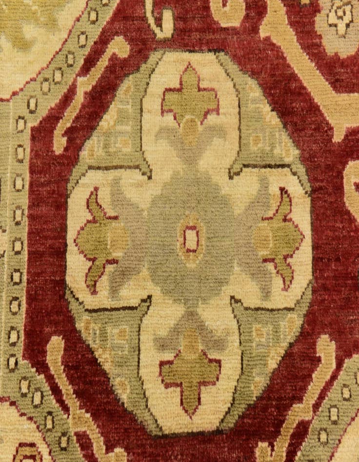 Detail image of  6' 8 x 9' 8  Hand Knotted Peshawar Ziegler Rug