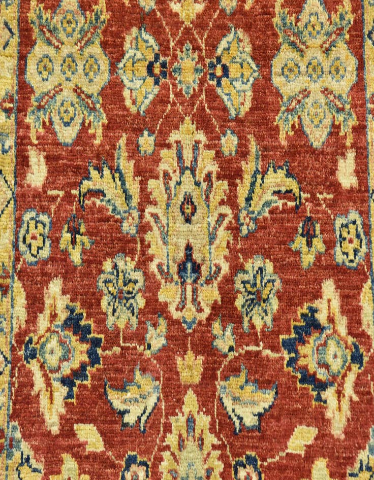 Detail image of 2' 11 x 3' 11 Hand Knotted Peshawar Ziegler Rug