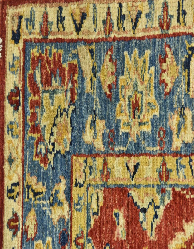 Detail image of 2' 11 x 3' 11 Hand Knotted Peshawar Ziegler Rug