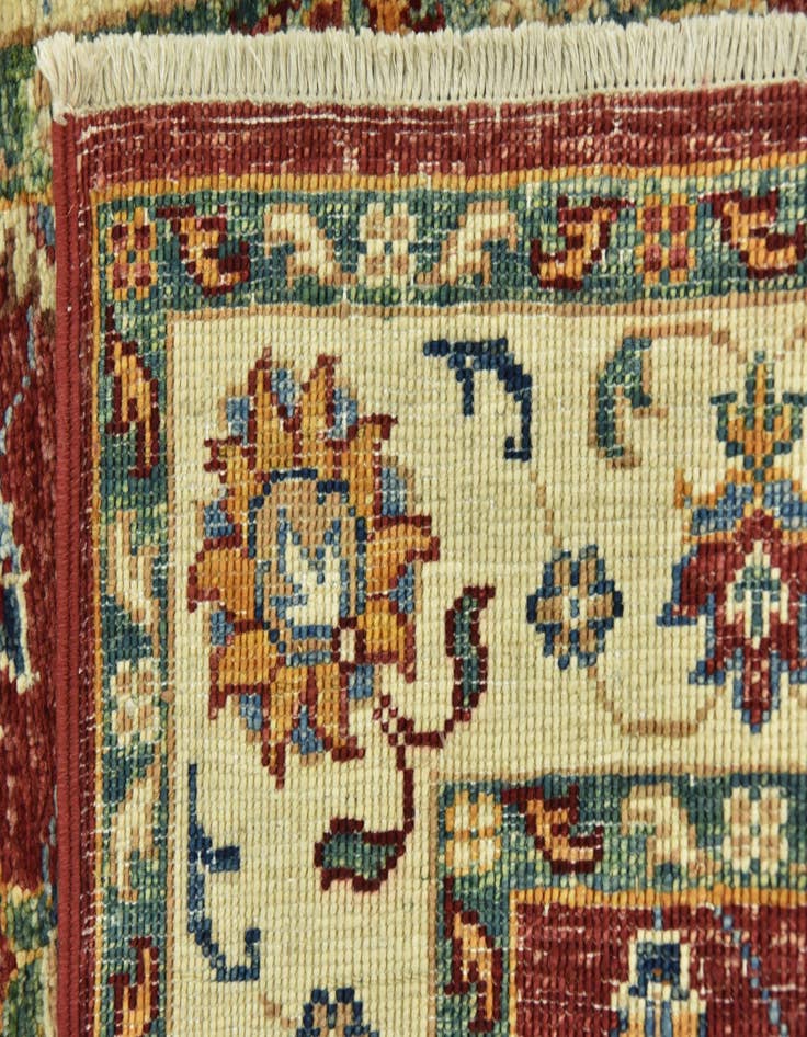 Detail image of  2' 8 x 3' 11  Hand Knotted Peshawar Ziegler Rug