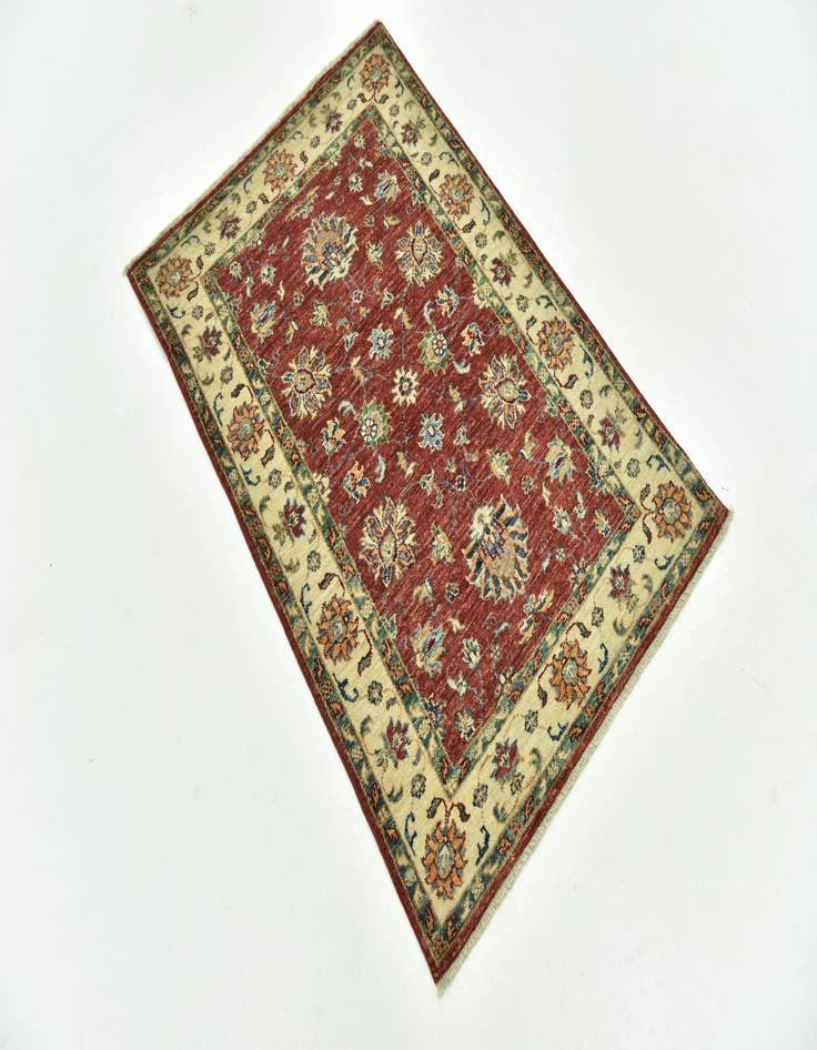 Detail image of  2' 8 x 3' 11  Hand Knotted Peshawar Ziegler Rug