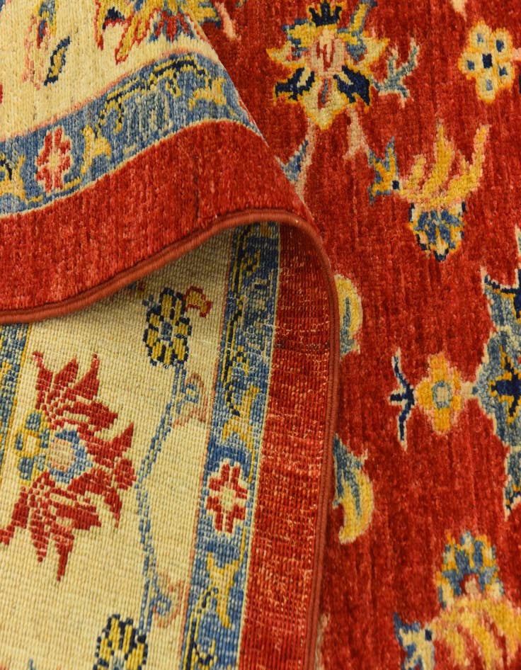 Detail image of  6' 6 x 10' 2  Hand Knotted Peshawar Ziegler Rug