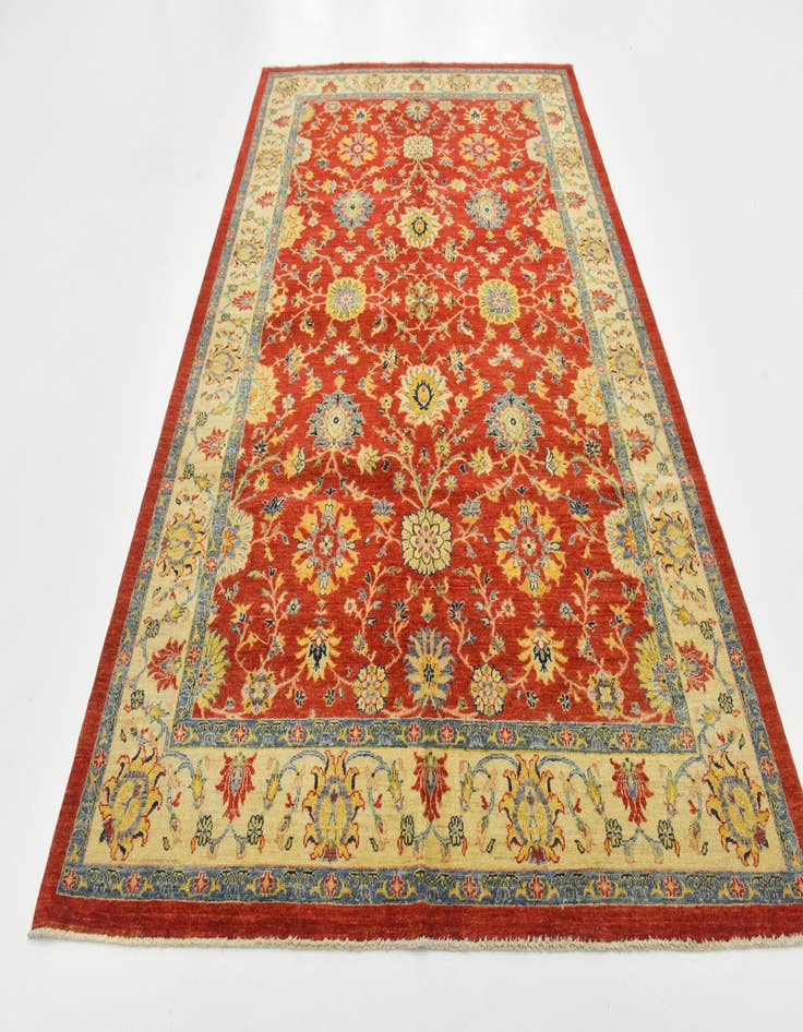 Detail image of  6' 6 x 10' 2  Hand Knotted Peshawar Ziegler Rug