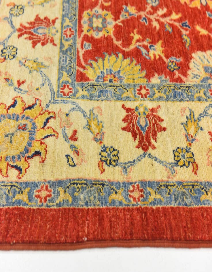 Detail image of  6' 6 x 10' 2  Hand Knotted Peshawar Ziegler Rug