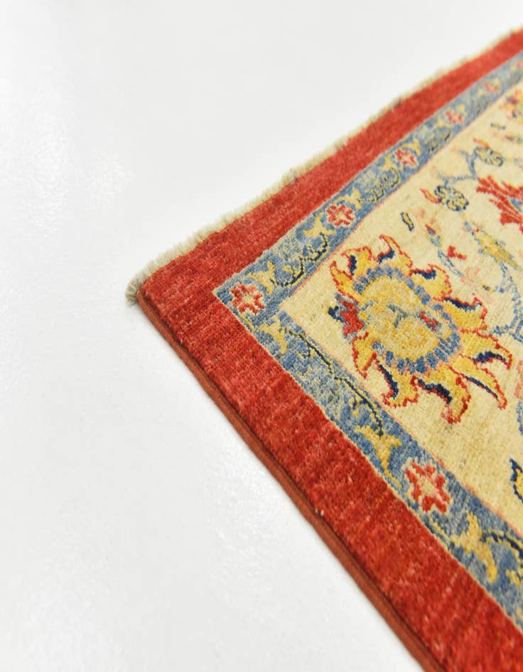 Detail image of  6' 6 x 10' 2  Hand Knotted Peshawar Ziegler Rug