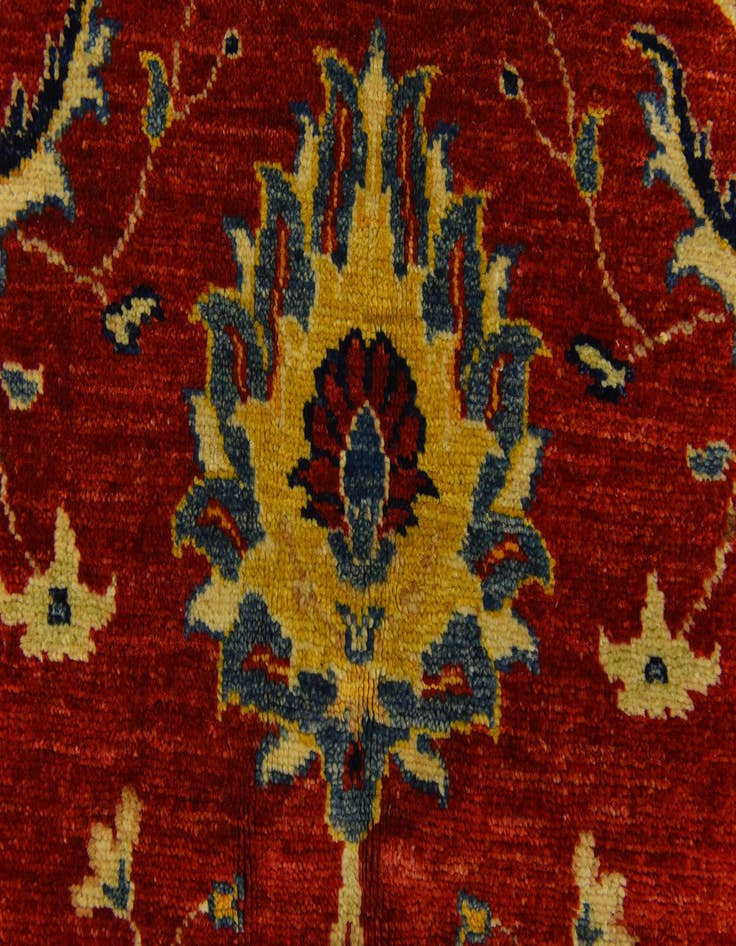 Detail image of  6' 7 x 9' 10  Hand Knotted Peshawar Ziegler Rug