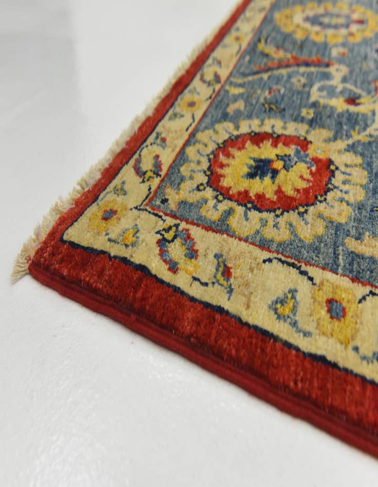 Detail image of  6' 7 x 9' 10  Hand Knotted Peshawar Ziegler Rug