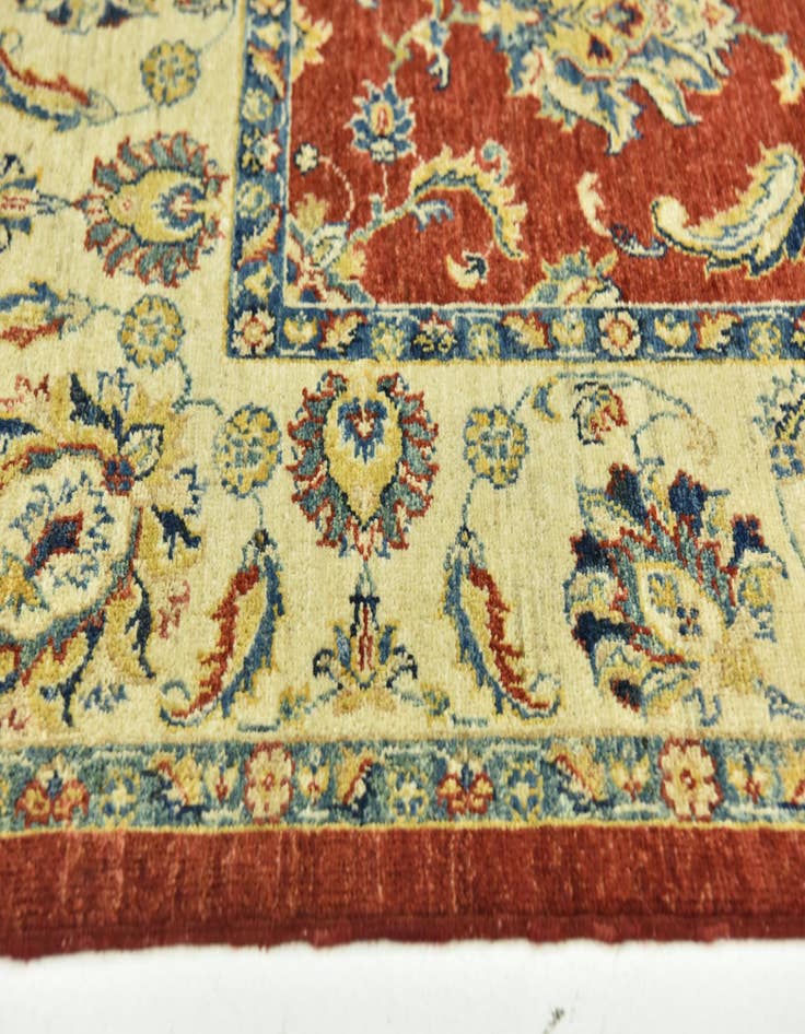 Detail image of  5' 8 x 7' 10  Hand Knotted Peshawar Ziegler Rug