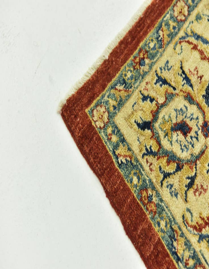 Detail image of  5' 8 x 7' 10  Hand Knotted Peshawar Ziegler Rug