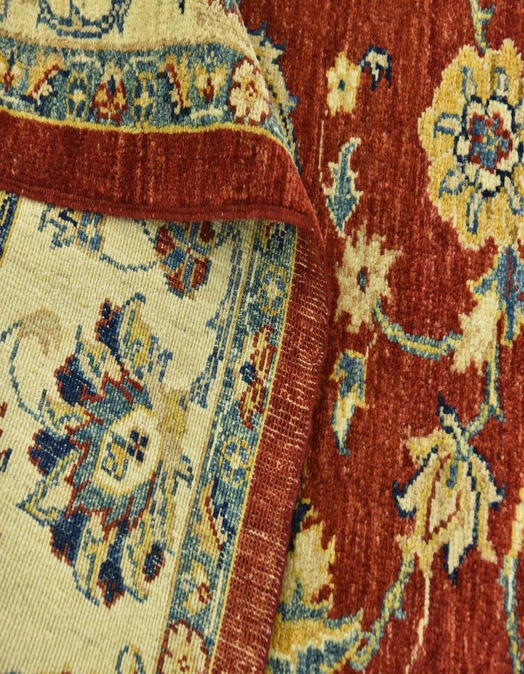 Detail image of  5' 8 x 7' 10  Hand Knotted Peshawar Ziegler Rug