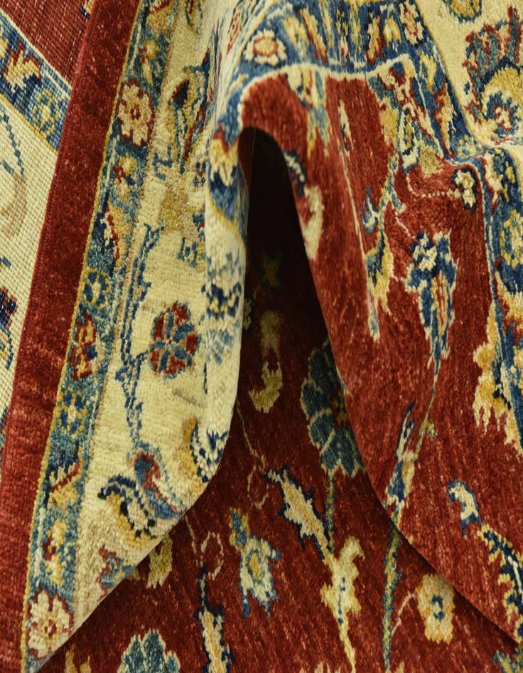 Detail image of  5' 8 x 7' 10  Hand Knotted Peshawar Ziegler Rug