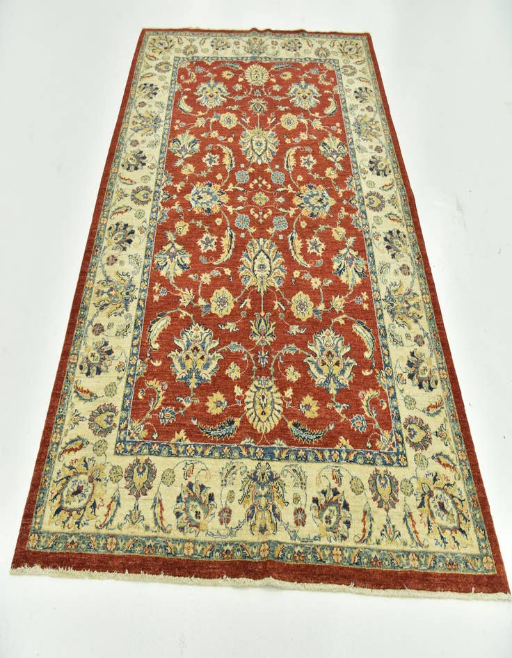 Detail image of  5' 8 x 7' 10  Hand Knotted Peshawar Ziegler Rug