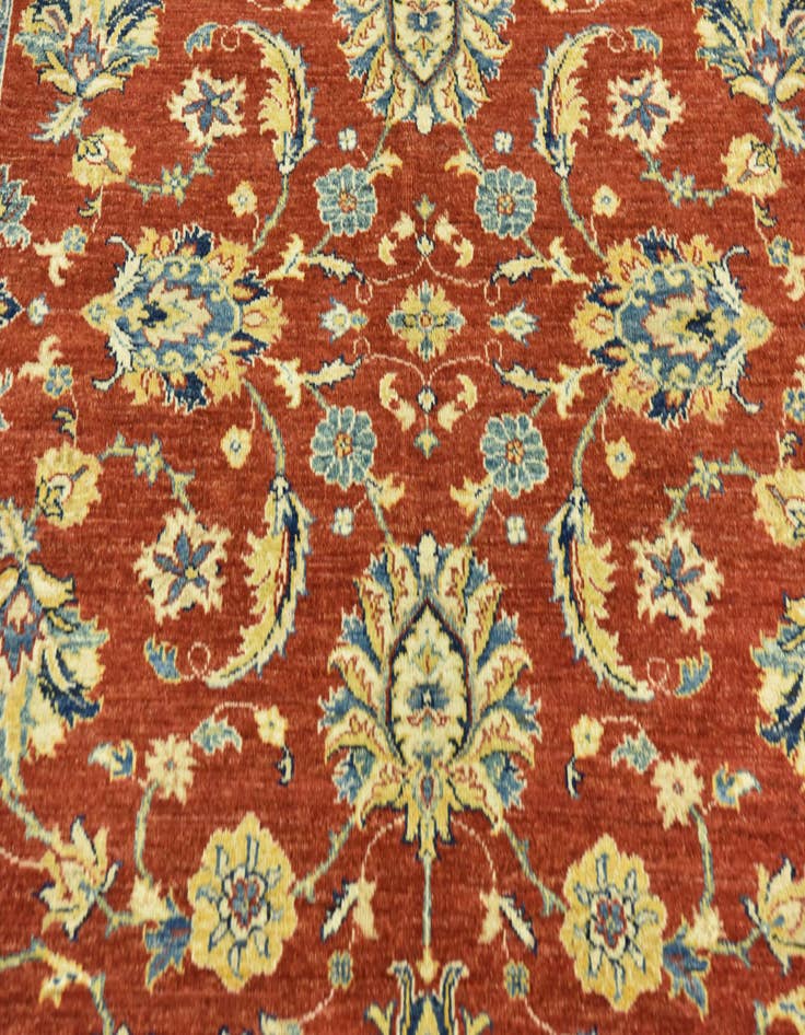 Detail image of  5' 8 x 7' 10  Hand Knotted Peshawar Ziegler Rug