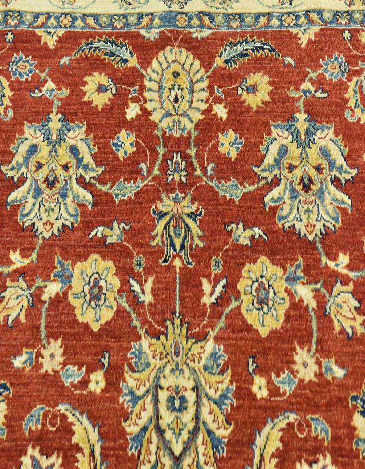 Detail image of  5' 8 x 7' 10  Hand Knotted Peshawar Ziegler Rug