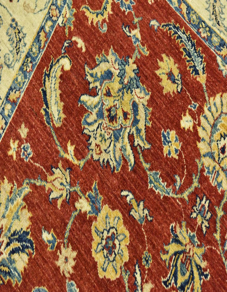 Detail image of  5' 8 x 7' 10  Hand Knotted Peshawar Ziegler Rug