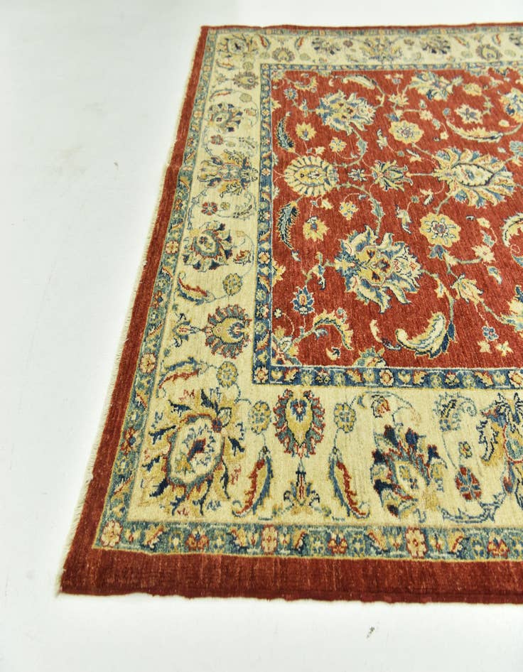 Detail image of  5' 8 x 7' 10  Hand Knotted Peshawar Ziegler Rug