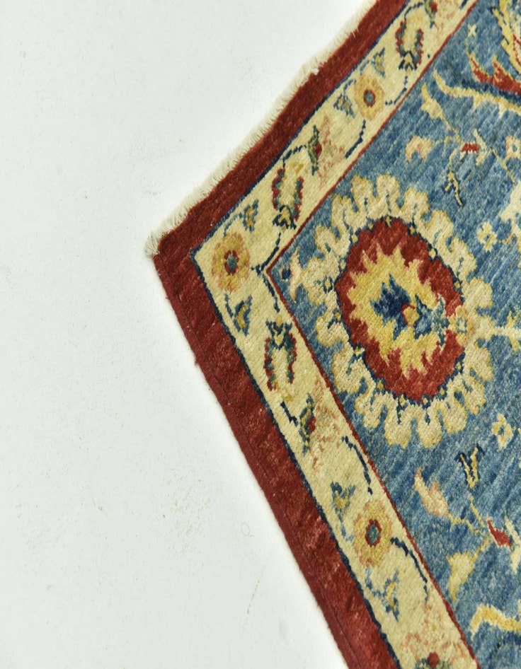 Detail image of  6' 9 x 9' 9  Hand Knotted Peshawar Ziegler Rug