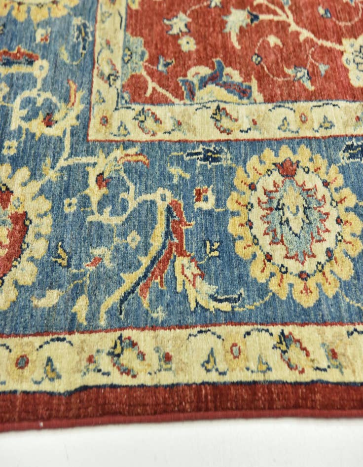 Detail image of  6' 7 x 9' 6  Hand Knotted Peshawar Ziegler Rug