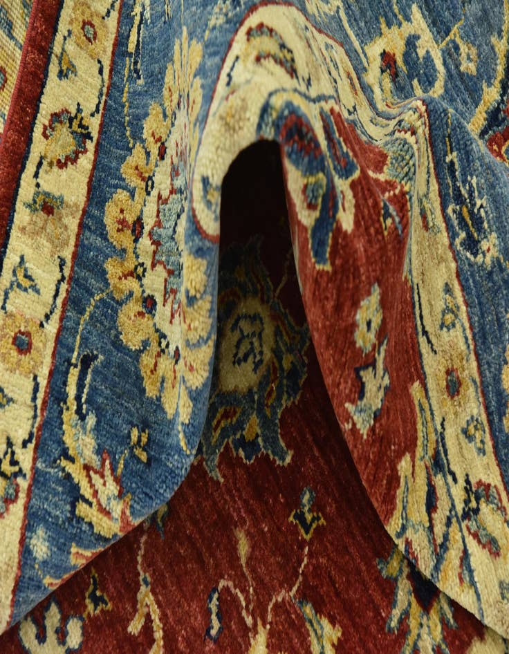 Detail image of  6' 7 x 9' 6  Hand Knotted Peshawar Ziegler Rug