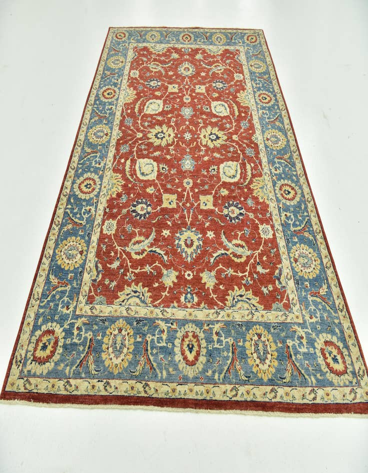 Detail image of  6' 7 x 9' 6  Hand Knotted Peshawar Ziegler Rug