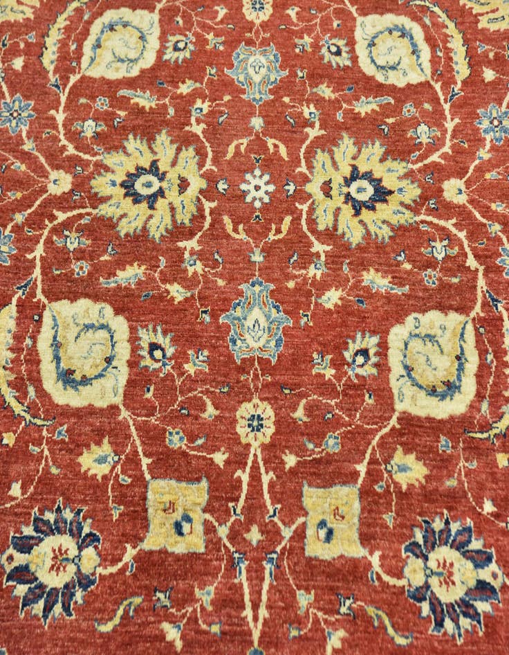 Detail image of  6' 7 x 9' 6  Hand Knotted Peshawar Ziegler Rug