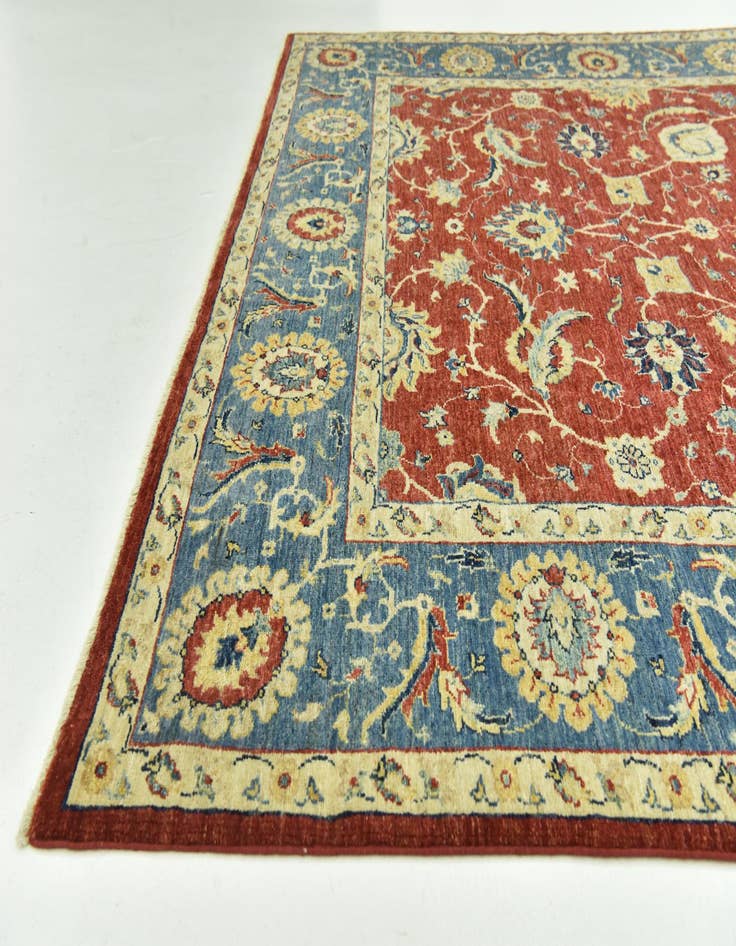 Detail image of  6' 7 x 9' 6  Hand Knotted Peshawar Ziegler Rug