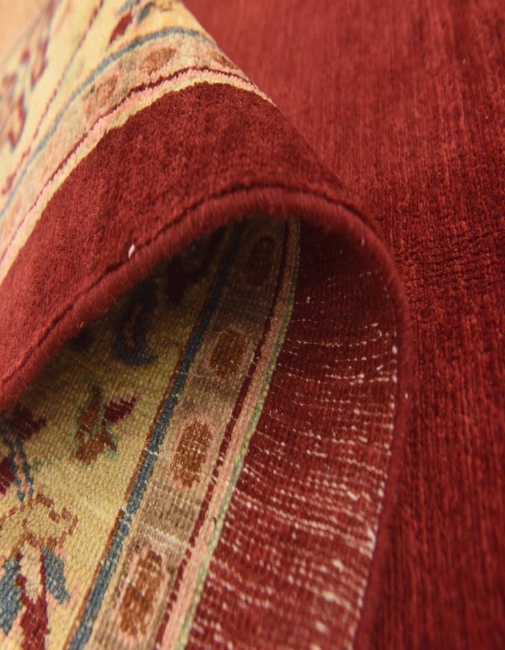 Detail image of  6' 2 x 8' 3  Hand Knotted Peshawar Ziegler Rug