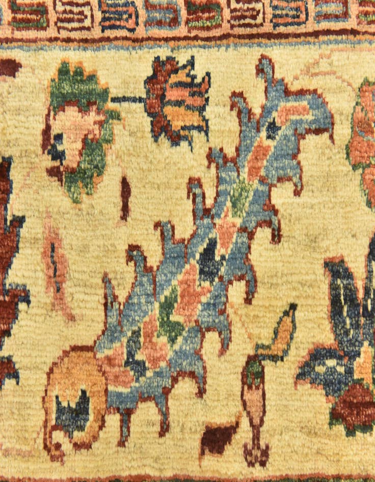 Detail image of  5' 7 x 8'  Hand Knotted Peshawar Ziegler Rug