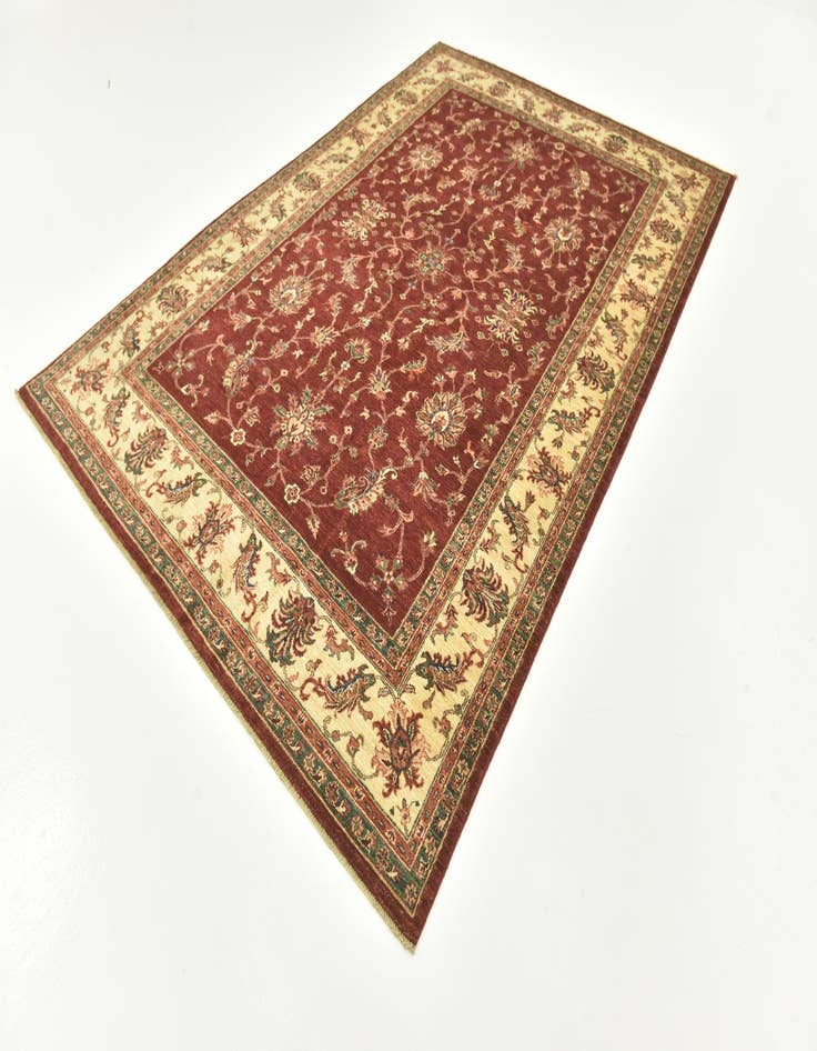 Detail image of 6' 9 x 10' Hand Knotted Peshawar Ziegler Rug